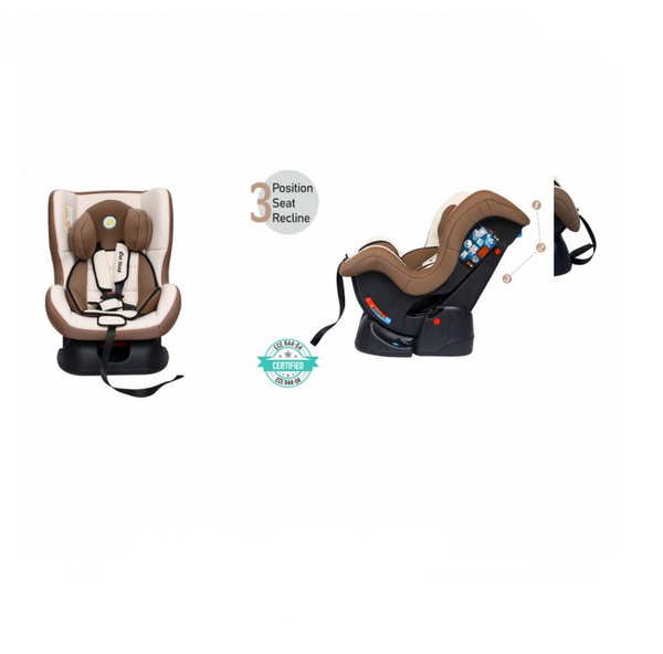 1st Step Convertible Car Seat With 5 Point Safety Harness - Brown