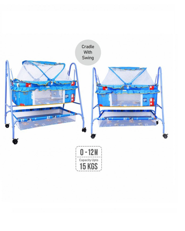 1st Step Cradle With Swing And Mosquito Net - Blue