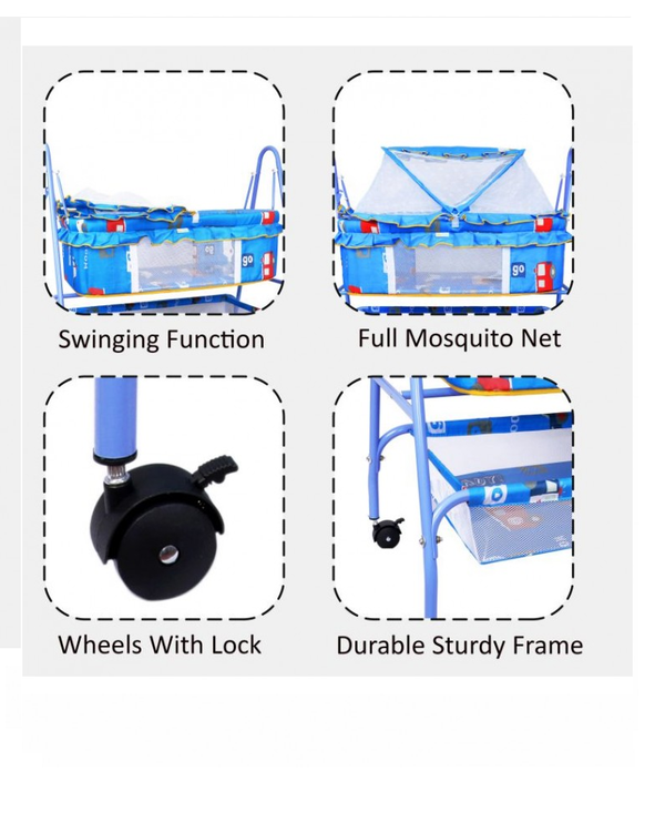 1st Step Cradle With Swing And Mosquito Net - Blue