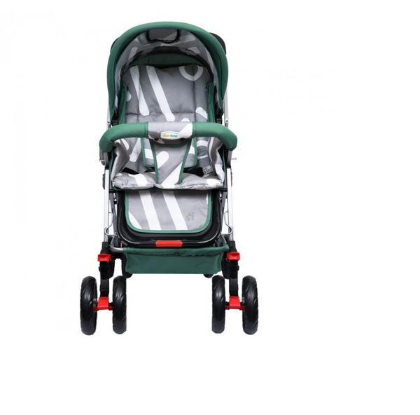 1st Step Pram With Reversible Handlebar And Reclining Seat - Green