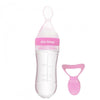 1st Step Non Spill BPA Free Soft Silicone Squeezy Food Feeder-Pink