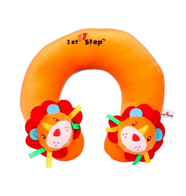 1st Step Soft Lion Faced Neck Supporter Pillow - Orange