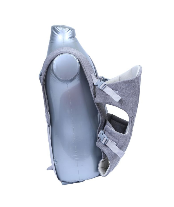 1st Step 3 Way Carrier With Adjustable Padded Straps & Side Openings, Attachable Hood And Storage Pocket (Grey)