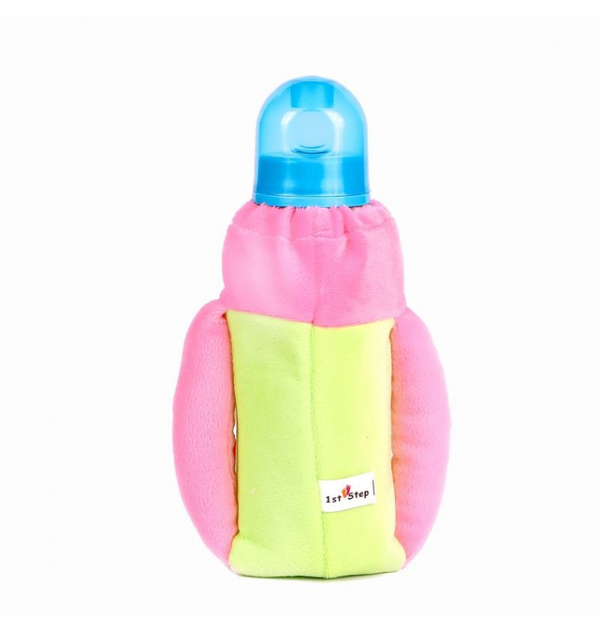 1st Plush Bottle Cover Doll Face Motif (Pink)