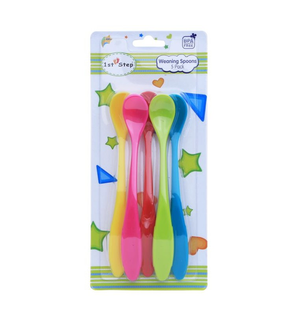 1st Step BPA Free Easy Grip Weaning Spoon ( Pack Of 5)