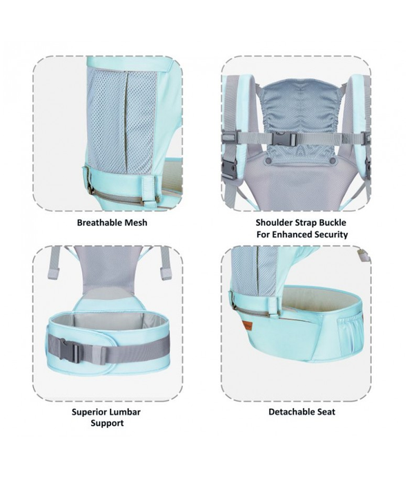 1st Step 5 In 1 Hip Seat Baby Carrier - Blue