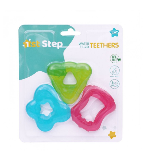 1st Step Water Filled Teether (Green,Blue,Pink)