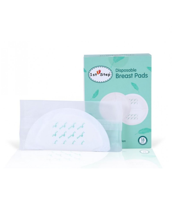 1st Step Honey Comb Lining, Super Absorbant Disposable Breast Pads With Day And Night Protection- 18 Pads