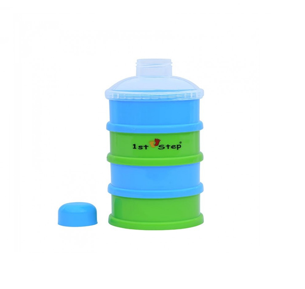 1st Step BPA Free Polypropylene 4-Tier Milk Powder Container- Blue