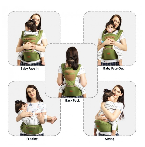 1st Step 5 In 1 Hip Seat Baby Carrier - Green