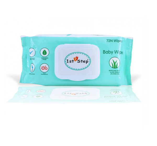 1st Step Wet Wipes With Lid- 72 Pcs