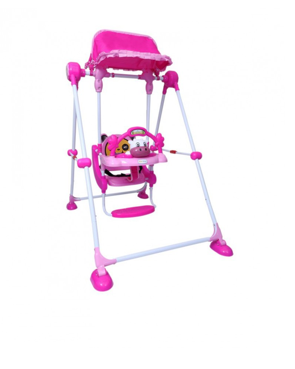 1st Step Swing With 3 Point Safety Harness And Adjustable Canopy - Pink
