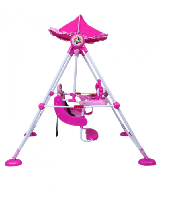1st Step Swing With 3 Point Safety Harness And Adjustable Canopy - Pink