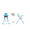 1st Step High Chair With 5 Point Safety Harness-Blue