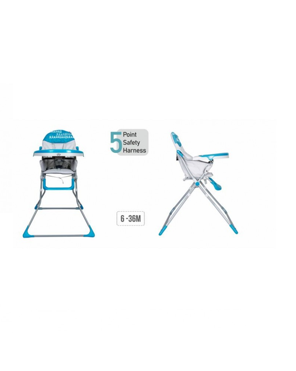 1st Step High Chair With 5 Point Safety Harness-Blue