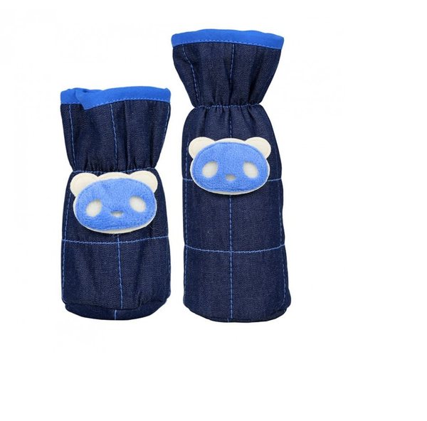 1st Step Denim Bottle Cover With Animal Face Motif (Pack Of 2)