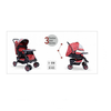 1st Step Pram With Reversible Handlebar And Reclining Seat - Maroon