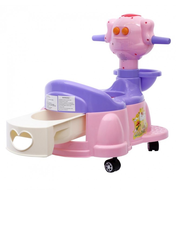1st Step Baby Musical Potty Chair With Wheels Doggy Design - Pink