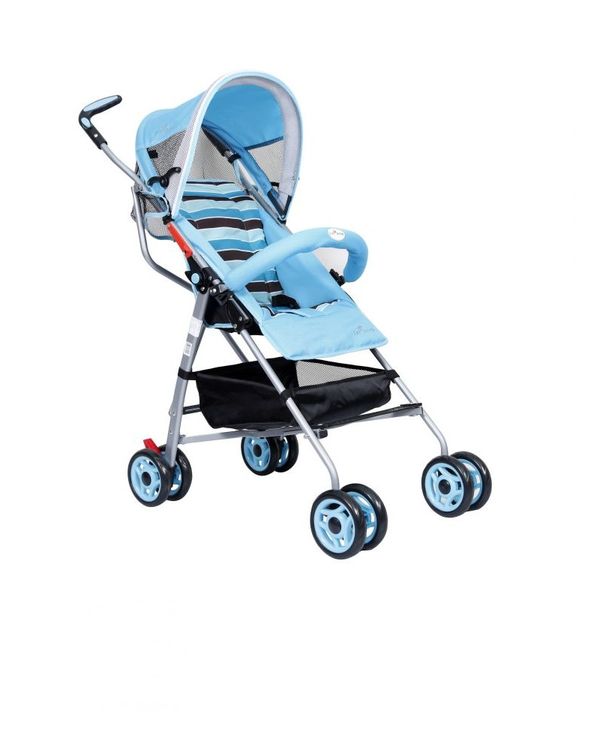 1st Step Buggy With 3 Point Safety Harness And Reclining Seat-Blue