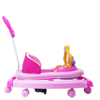 1st Step Walker Cum Rocker With Push Handle And 4 Level Height Adjustment - Pink