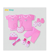 1st Step New Born Baby Gift Set Pack Of 10 (Pink)