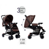 1st Step 2 In 1 Pram Cum Rocker With Reversible Handlebar-Brown