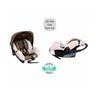 1st Step Car Seat Cum Carry Cot With Thick Cusioned Seat And 5 Point Safety Harness-Brown