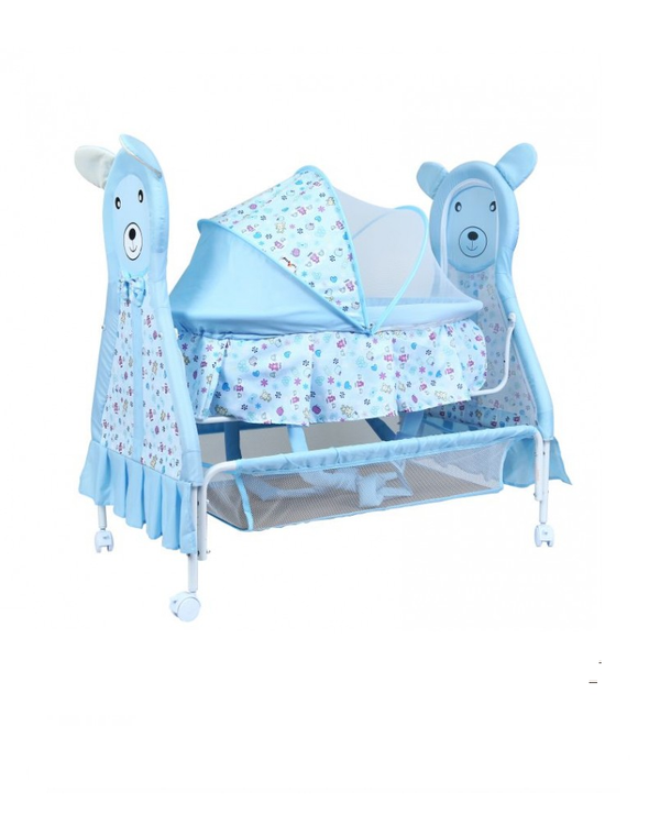 1st Step Cradle With Swing, Mosquito Net And Storage Basket - Blue