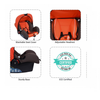 1st Step Car Seat Cum Carry Cot With Thick Cusioned Seat And 5 Point Safety Harness-Orange