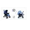 1st Step Pram With Reversible Handlebar And Reclining Seat-Blue