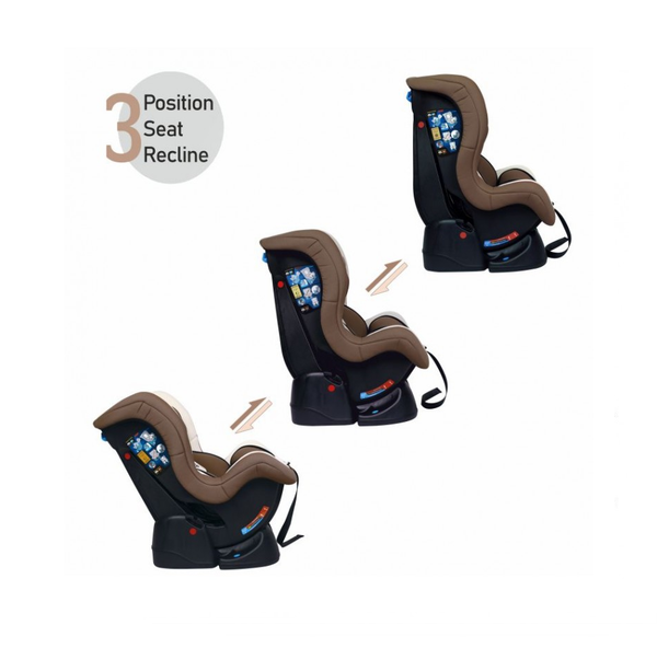 1st Step Convertible Car Seat With 5 Point Safety Harness - Brown