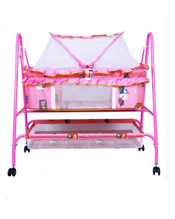 1st Step Cradle With Swing And Mosquito Net - Pink