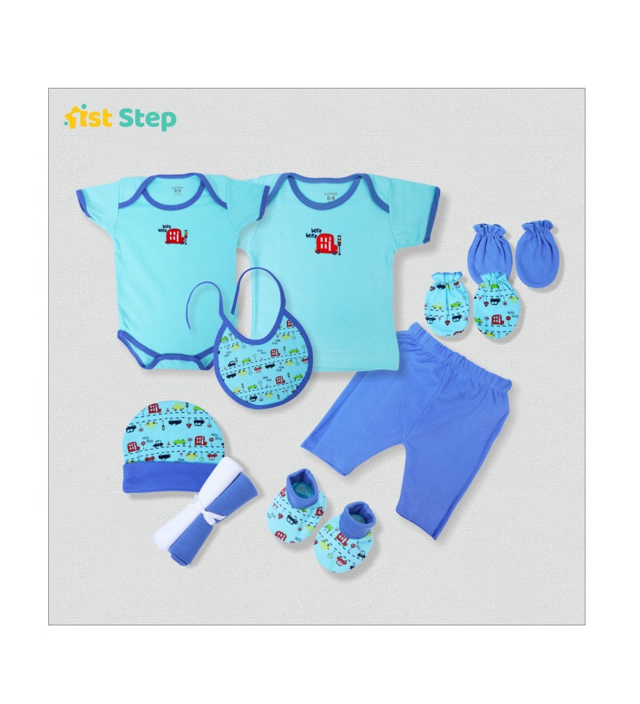 Mini Berry Cotton New Born Baby Gift Sets-Blue-Pack of 13 Pcs : Amazon.in:  Baby Products